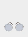 SPEKTRE Narciso Sunglasses in Glossy Gold and Gradient Silver Mirror Stainless Steel