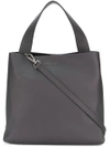 ORCIANI ORCIANI LOGO PLAQUE TOTE - GREY