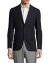 Canali Classic Fit Solid Wool Blazer In Nocolor