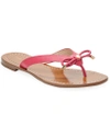 KATE SPADE LEATHER THONG BOW SANDAL,1000083307330