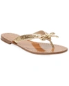 KATE SPADE LEATHER THONG BOW SANDAL,1000083307606