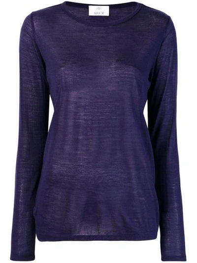 Allude Long-sleeved T-shirt In Blue