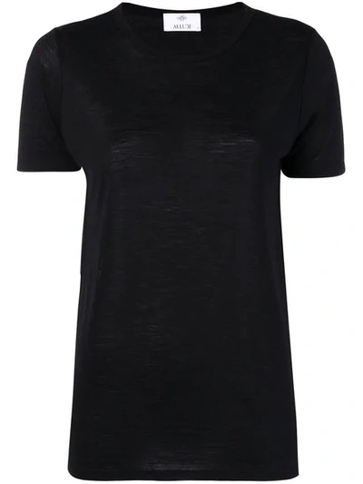 Allude Short-sleeved T-shirt In Black
