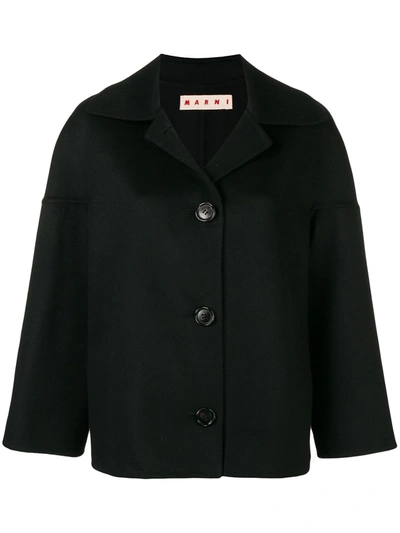 Marni Oversized Coat In Black