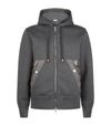 MONCLER QUILTED COTTON ZIPPED HOODIE,14859978