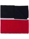 DESTIN DESTIN COLLAGE STRIPED SCARF - BLACK