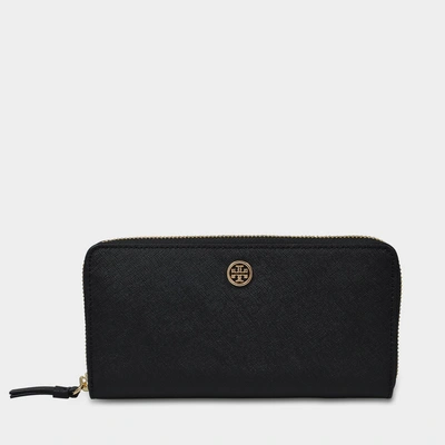 Tory Burch Robinson Continental Wallet In Pink