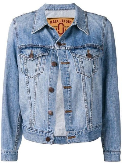 Marc Jacobs Button-front Long-sleeve Denim Jacket In Blue