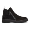 GIUSEPPE ZANOTTI GIUSEPPE ZANOTTI BLACK SUEDE DISPARR BOOTS