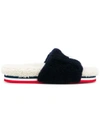 MONCLER FURRY SLIPPERS