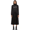 VALENTINO VALENTINO BLACK LOGO JERSEY DRESS