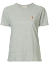 Maison Kitsuné Fox Patch T-shirt In Grey