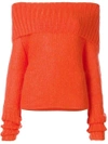 MCQ BY ALEXANDER MCQUEEN off-the-shoulder chunky knit jumper