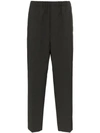 JIL SANDER TAILORED AND ELASTICATED CROPPED TROUSERS