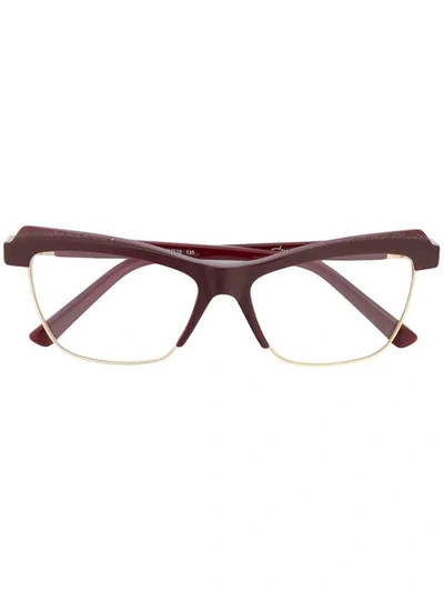 Cazal Cat-eye Shaped Glasses In Red