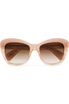OLIVER PEOPLES WOMAN EMMY D-FRAME ACETATE SUNGLASSES PEACH,US 4772211931759168