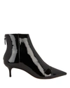 ALEXANDRE BIRMAN PATENT LEATHER KITTEN BOOTIES BLACK,350580068-0553