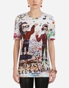 Dolce & Gabbana Designer Graffiti Printed T-shirt In Multi-colored