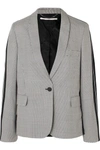 STELLA MCCARTNEY HOUNDSTOOTH WOOL-TWEED AND SILK-TWILL BLAZER