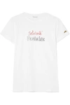 Bella Freud Solidarite Feminine Printed Cotton-jersey T-shirt In White