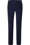 ID SARRIERI SATIN-TRIMMED STRETCH MODAL-BLEND JERSEY PAJAMA PANTS