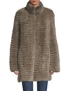 GLAMOURPUSS Rex Rabbit Fur Knit Coat