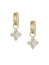 KONSTANTINO Pavé Diamond & 18K Yellow Gold Flower Earring Charms