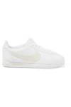 NIKE CLASSIC CORTEZ PANELED LEATHER SNEAKERS