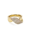 Ippolita 18k Gold Stardust Twist Ribbon Ring W/ Diamonds
