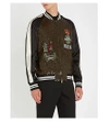 VALENTINO SEQUIN-EMBELLISHED SATIN BOMBER JACKET