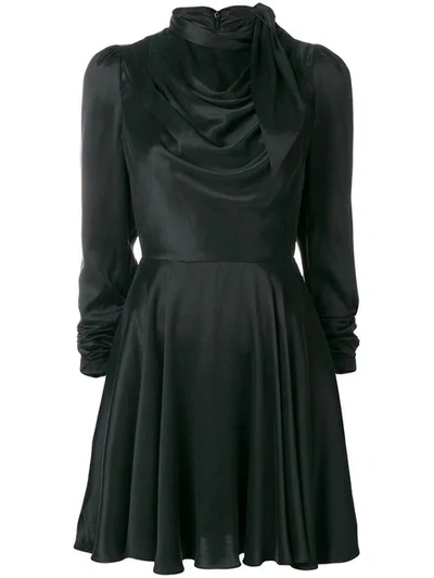 Zimmermann Draped Short Dress In Black