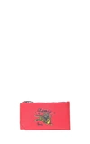 KENZO JUMPING TIGER LEATHER CARD HOLDER,10673147