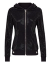 PHILIPP PLEIN HOODIE SWEATJACKET CRYSTAL,A18CWJB0575PTE003N02