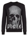 PHILIPP PLEIN HOODIE SWEATSHIRT SKULL,A18CMJB0665PJO002N0270