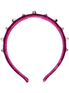 RED VALENTINO RED VALENTINO RED(V) STUD EMBELLISHED HAIRBAND - PINK