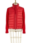 Moncler Panelled Puffer Jacket In Red