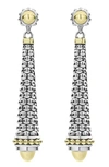 LAGOS SIGNATURE CAVIAR GOLD CAP DROP EARRINGS,01-81742-00