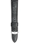 MICHELE 18MM OSTRICH LEATHER WATCH STRAP,MS18AA190061
