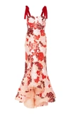 SILVIA TCHERASSI Exclusive Peonia Asymmetric Sequined Georgette Midi Dress,03575618030R