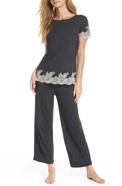 Natori Luxe Shangri-la Pyjamas In Black/cocoon