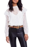 FREE PEOPLE GOLDIE LONG SLEEVE LACE BODYSUIT,OB843418
