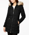 LAUNDRY BY SHELLI SEGAL LAUNDRY BY SHELLI SEGAL MIXED-MEDIA HOODED PUFFER COAT
