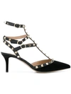 VALENTINO GARAVANI Rockstud velvet slingback pumps