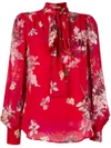 TWINSET pussy bow floral blouse