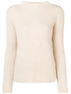 ALLUDE ALLUDE RIBBED SWEATER - NUDE & NEUTRALS