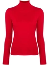 ALLUDE ALLUDE TURTLENECK SWEATER - RED