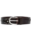 ORCIANI ORCIANI STUDDED STYLE BELT - BROWN