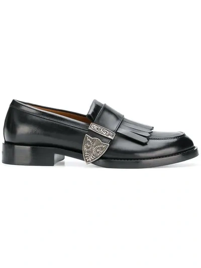 Givenchy Cruz Fringed Leather Loafers In Black
