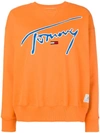 TOMMY JEANS TOMMY JEANS LOGO EMBROIDERED SWEATSHIRT - YELLOW