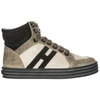HOGAN REBEL BOYS SHOES CHILD SNEAKERS HIGH TOP SUEDE LEATHER R141,HXC1410728267V407E 31